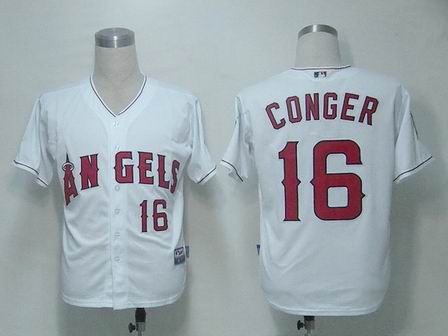 MLB Jerseys Los Angeles Angels 16 Conger White Cool Base