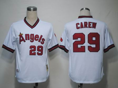 MLB Jerseys Los Angeles Angels 29 Carew White M&N