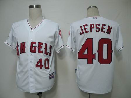 MLB Jerseys Los Angeles Angels 40 Jepsen White Cool Base