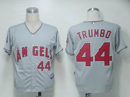 MLB Jerseys Los Angeles Angels 44 Trumbo Grey Cool Base