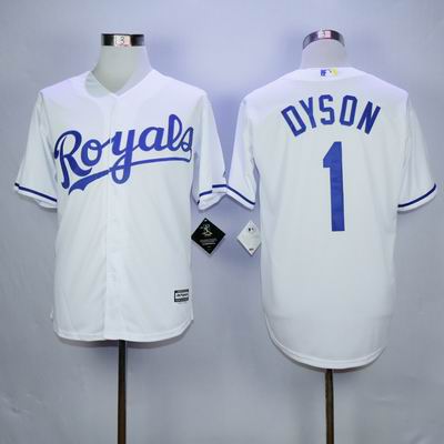 MLB Kansas City Royals #1 Dyson white jersey