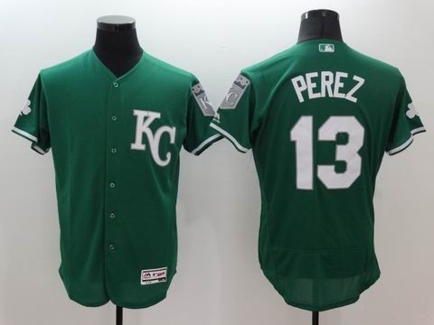 MLB Kansas City Royals #13 Salvador Perez green flexbase jersey