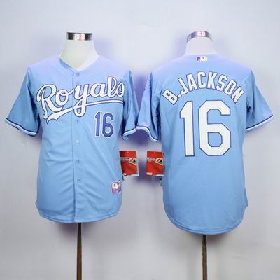 MLB Kansas City Royals #16 B.Jackson light blue jersey