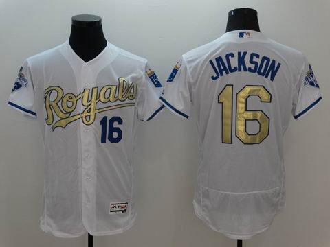 MLB Kansas City Royals #16 Jackson white flexbase jersey