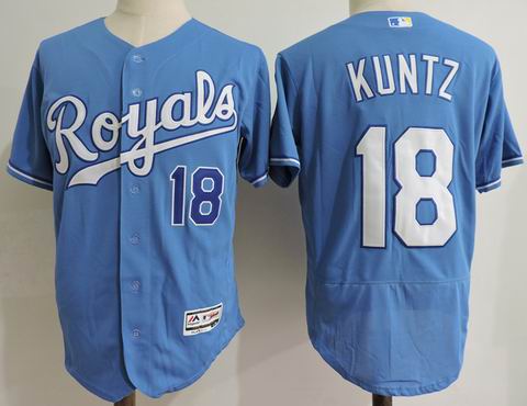 MLB Kansas City Royals #18 Rusty Kuntz blue flexbase jersey