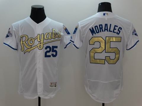 MLB Kansas City Royals #25 Kendrys Morales white flexbase jersey
