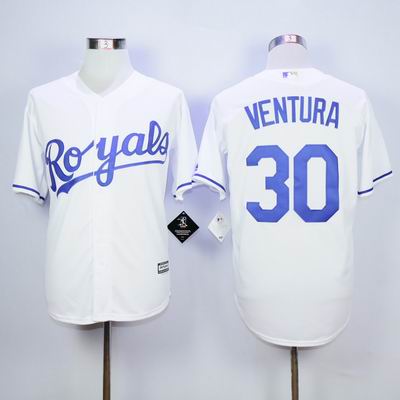 MLB Kansas City Royals #30 Ventura white jersey