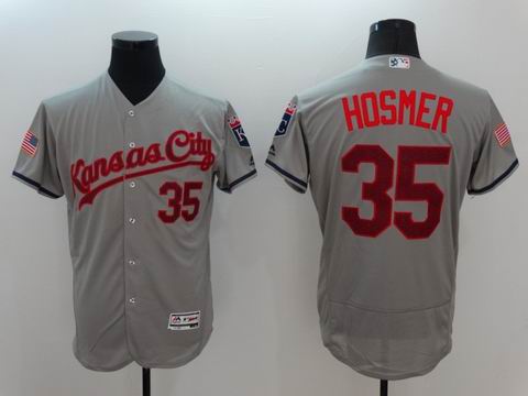 MLB Kansas City Royals #35 Eric Hosmer grey flexbase Jersey