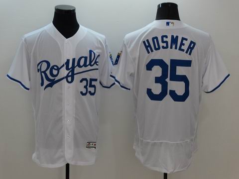 MLB Kansas City Royals #35 Eric Hosmer white jersey