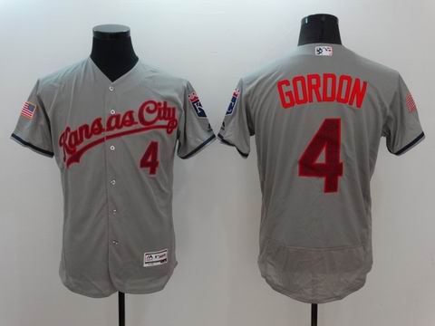 MLB Kansas City Royals #4 Alex Gordon grey flexbase jersey