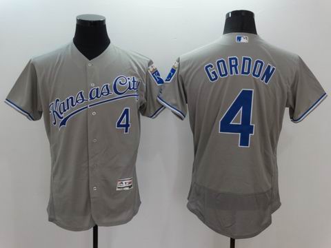 MLB Kansas City Royals #4 Alex Gordon grey flexbase jersey