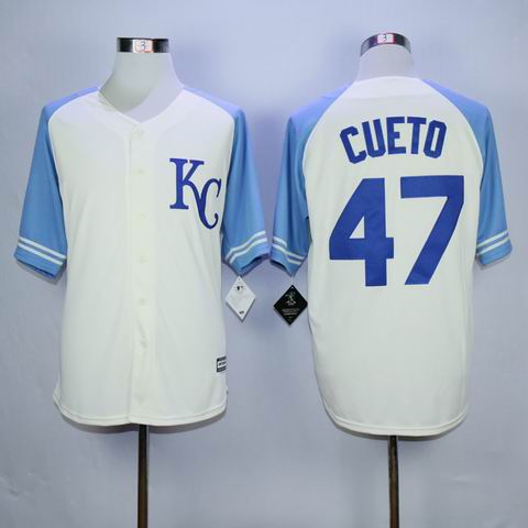 MLB Kansas City Royals #47 Cueto white jersey
