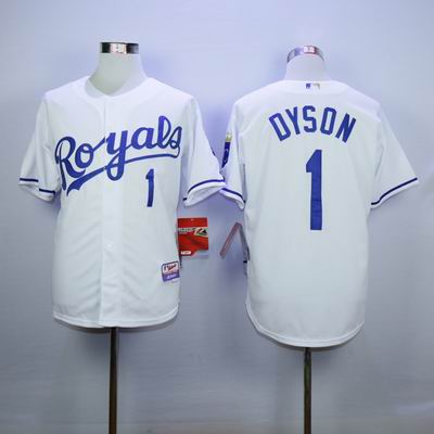 MLB Kansas City Royals 1 Dyson white jersey