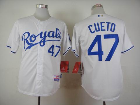 MLB Kansas City Royals 47 Cueto white jersey