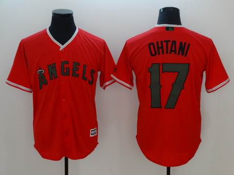 MLB Los Angeles Angels #17 OHTANI red game jersey