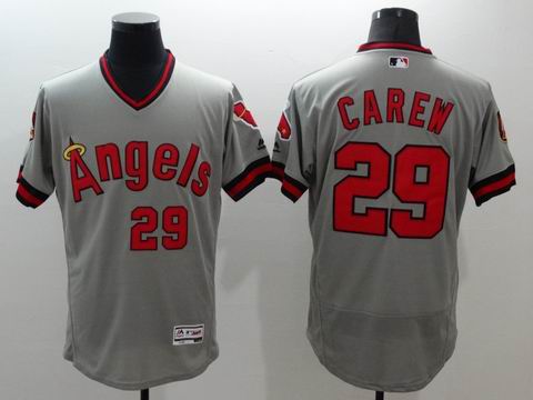 MLB Los Angeles Angels #29 Rod Carew grey jersey