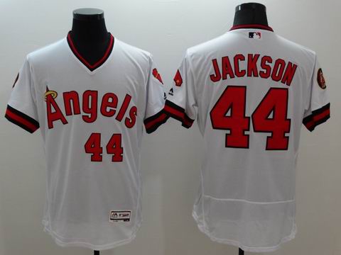 MLB Los Angeles Angels #44 Reggie Jackson white jersey