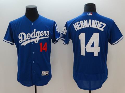 MLB Los Angeles Dodgers #14 HERNANDEZ blue flexbase jersey