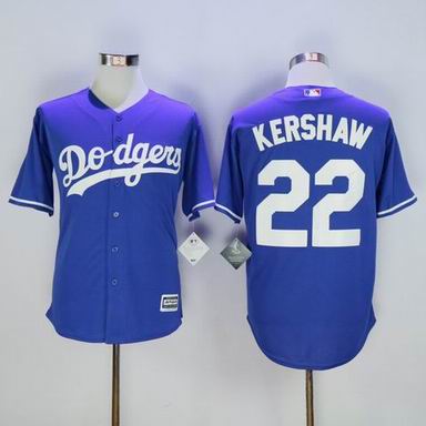 MLB Los Angeles Dodgers #22 Clayton Kershaw blue jersey