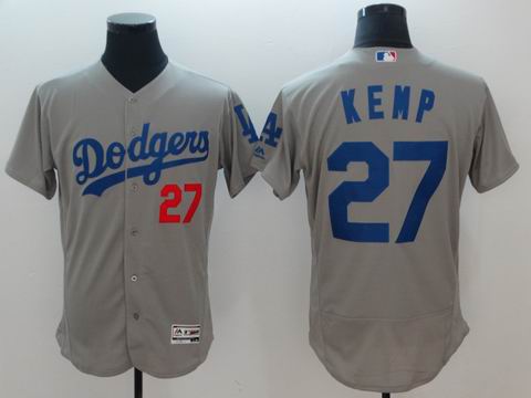 MLB Los Angeles Dodgers #27 KEMP grey flexbase jersey
