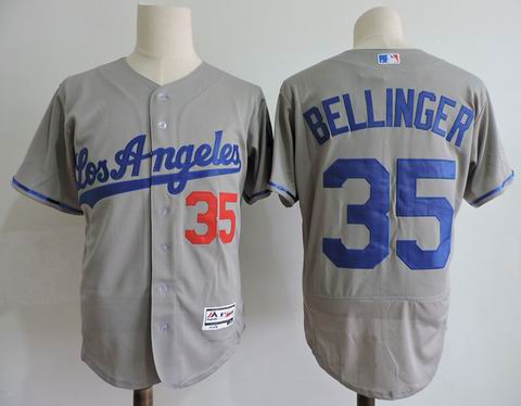MLB Los Angeles Dodgers #35 BELLINGER grey felxbase jersey