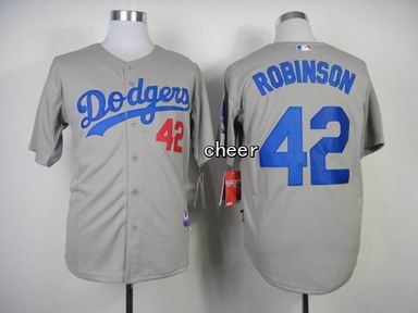 MLB Los Angeles Dodgers #42 Robinson Grey Jersey