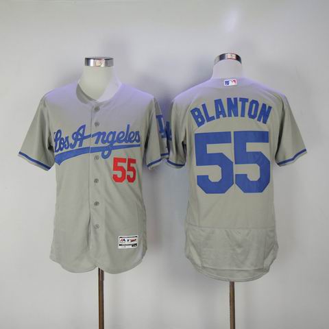 MLB Los Angeles Dodgers #55 Blanton grey flexbase jersey