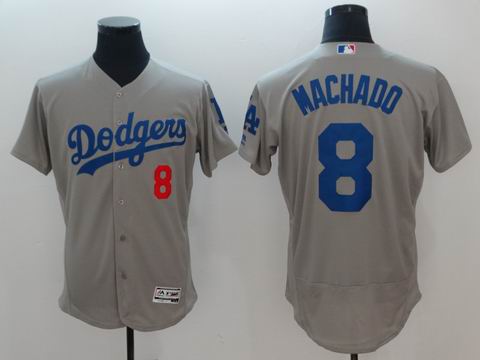 MLB Los Angeles Dodgers #8 Machado grey flexbase jersey