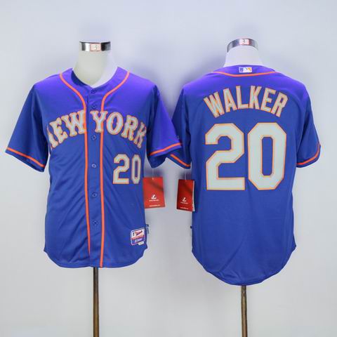 MLB Mets #20 Walker blue jersey