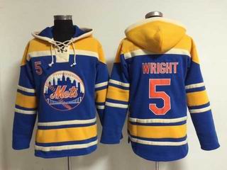 MLB Mets #5 Wright blue sweatshirt hoody
