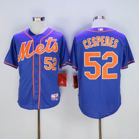 MLB Mets #52 Cespedes blue jersey