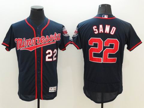 MLB Minnesota Twins #22 Miguel Sano navy flexbase jersey