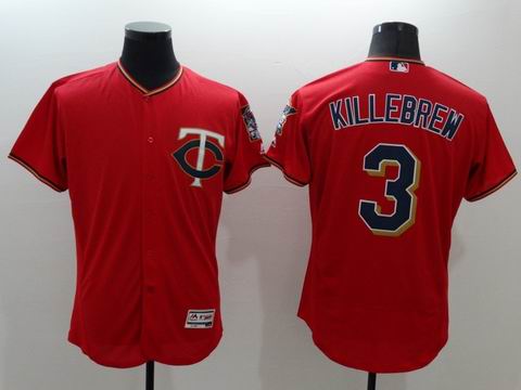 MLB Minnesota Twins #3 Harmon Killebrew red jersey
