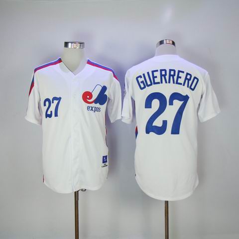 MLB Montreal Expos #27 GUERRERO white throwback jersey
