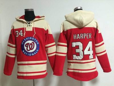 MLB National #34 Harper red sweatshirts hoody