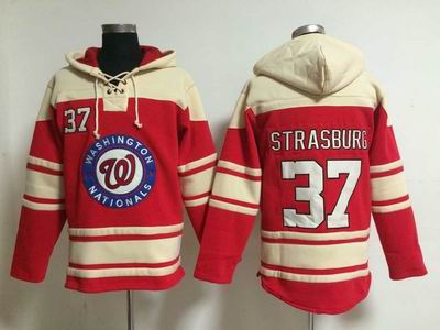 MLB National #37 Strasburg red sweatshirts hoody