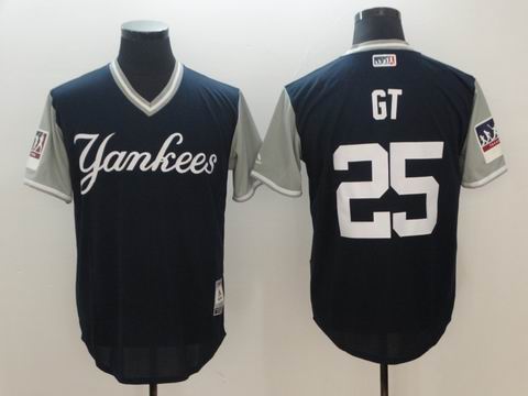 MLB New York Yankees #25 GT Navy jersey