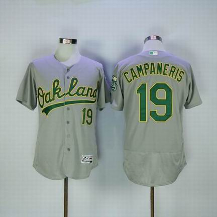 MLB Oakland Athletics #19 Campaneris grey flexbase jersey