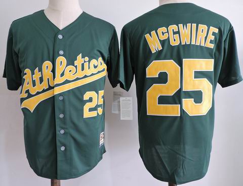 MLB Oakland Athletics #25 McGWIRE green m&n jersey