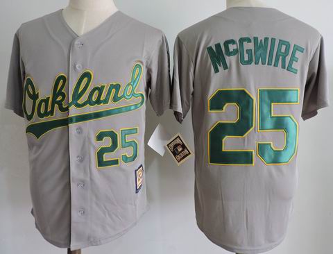 MLB Oakland Athletics #25 McGWIRE grey m&n jersey