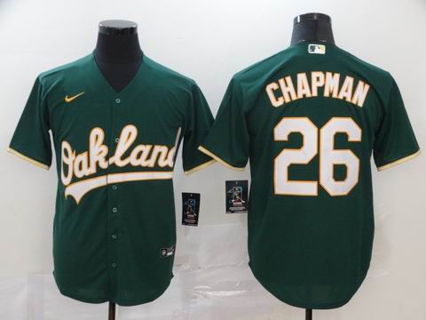 MLB Oakland Athletics #26 CHAPMAN green game jersey
