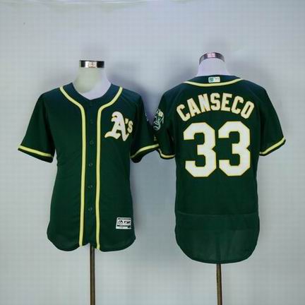 MLB Oakland Athletics #33 Jose Canseco green flexbase jersey
