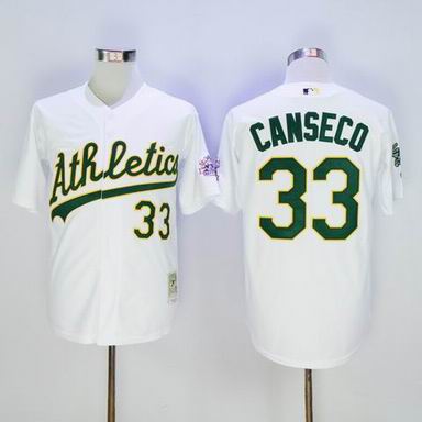 MLB Oakland Athletics #33 Jose Canseco white jersey