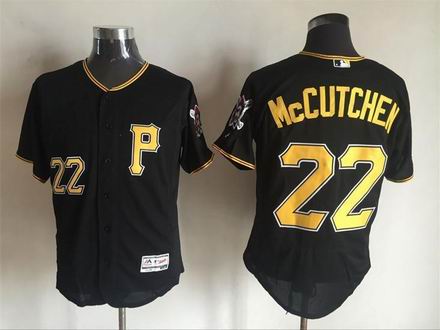 MLB Pittsburgh Pirates #22 Andrew McCUTCHEN black flex base jersey