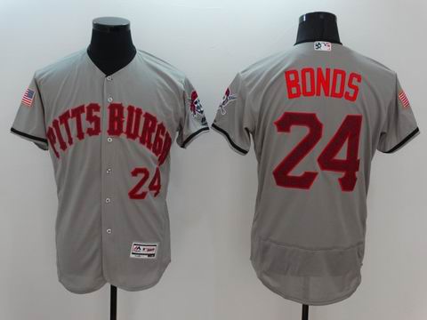 MLB Pittsburgh Pirates #24 Bonds grey flexbase jersey
