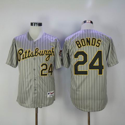 MLB Pittsburgh Pirates #24 Bonds grey jersey