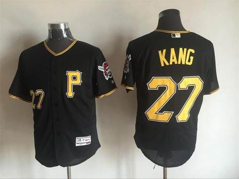 MLB Pittsburgh Pirates #27 Jung Ho Kang black flex base jersey