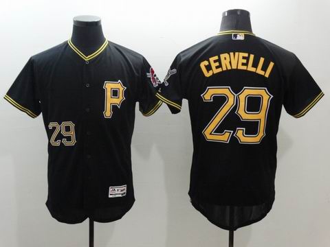 MLB Pittsburgh Pirates #29 Francisco Cervelli black flexbase jersey