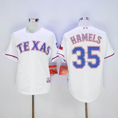 MLB Rangers #35 Cole Hamels white jersey