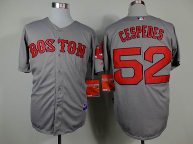 MLB Red Sox 52 Cespedes grey jersey